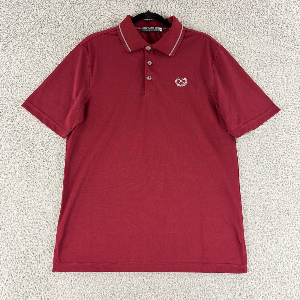 Dixxon Flannel Co D-Sport Hammer Polo Shirt Mens M Maroon Logo Short Sleeve